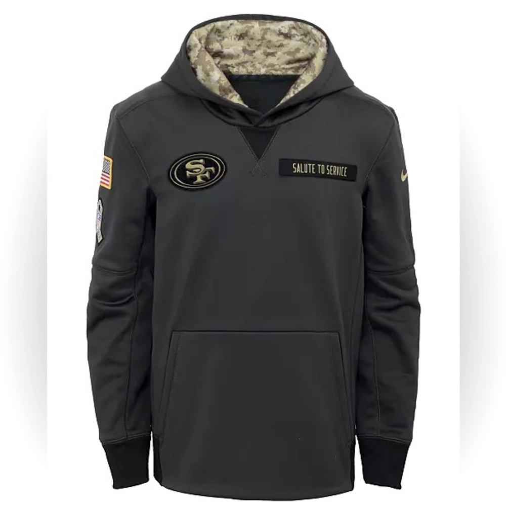 NIKE San Francisco 49ers Salute To Service Hoodie Big Boys Medium (10/12)